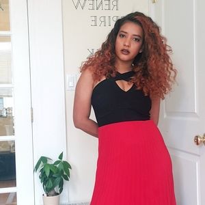 Pleated Maxi Dress - SOLD